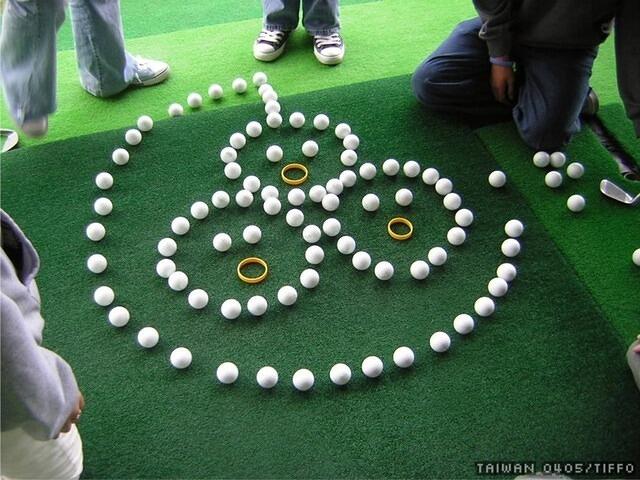 golfballs & livestrong bands.