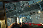 the top of the tower had a glass floor section