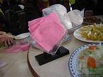 pink napkins everywhere you go!